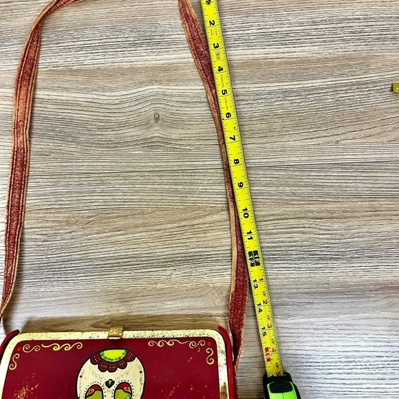 Dia De los Muertos Hand Painted Shoulder Bag - Picture 4 of 10